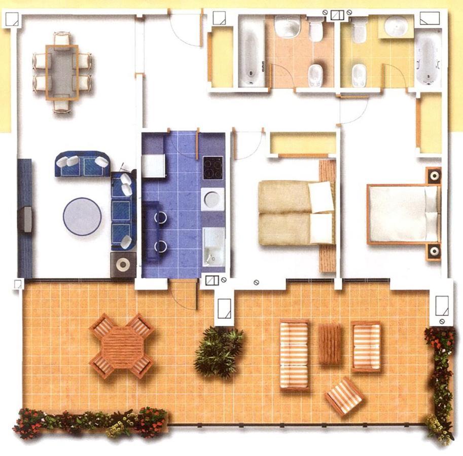 Salinas. Apartment For 4. Terrace/Parking/Pools/Gym/4Mins Beach Estepona Bagian luar foto